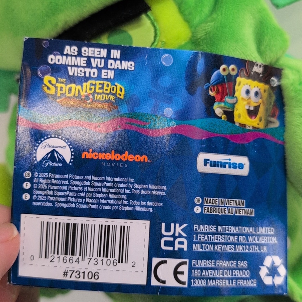 ♥️BNWT♥️ The Flying Dutchman Glow In The Dark Plush, Spongebob The Movie - Picture 4 of 8